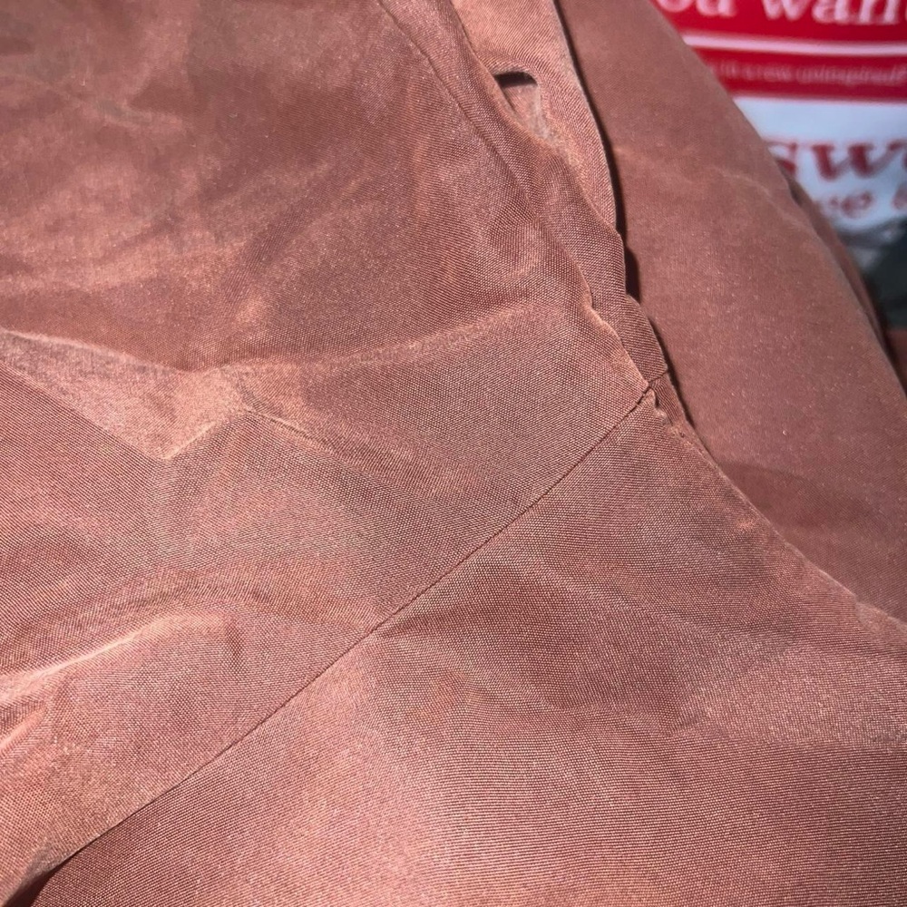 Rust-Brown Button Front Shirt - Relaxed Fit - Picture 7 of 8